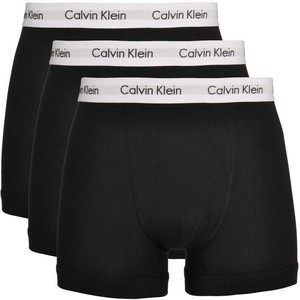 New in Box (3) Three Pack Men's Calvin Klein Cotton Boxer Brief Black Trunks - Click1Get2 Deals