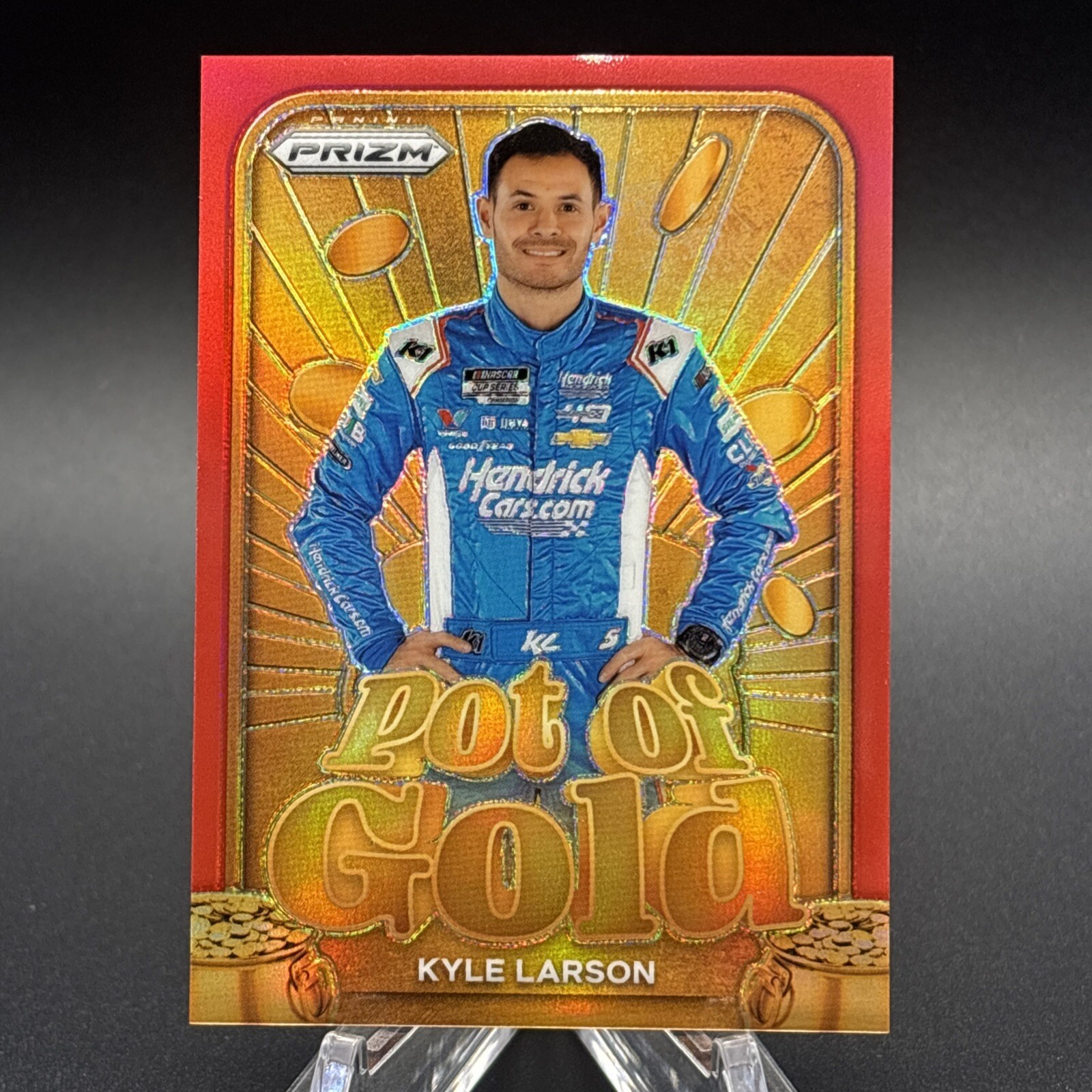 2024 Panini Prizm Kyle Larson Pot Of Gold SP RED 27/99 #16