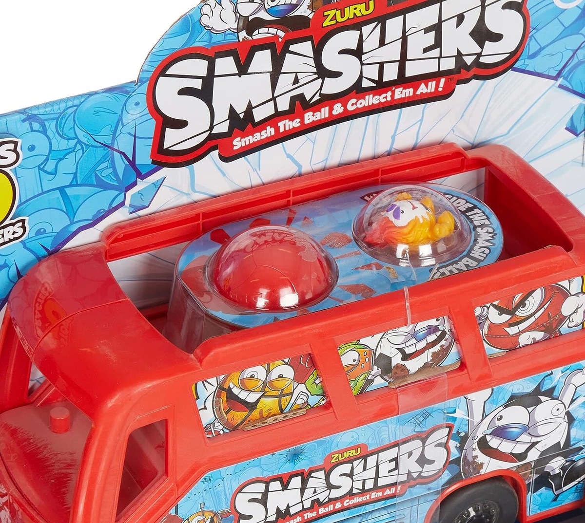 Smashers Calcio Bus Con 2 Personaggi Limited Edition - Si Trasforma In Campo, Contiene Fino A 50 Figure - 2