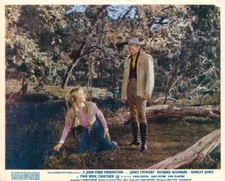 Two Rode Together Original Lobby Card James Stewart Richard Widmark Shirley Jone
