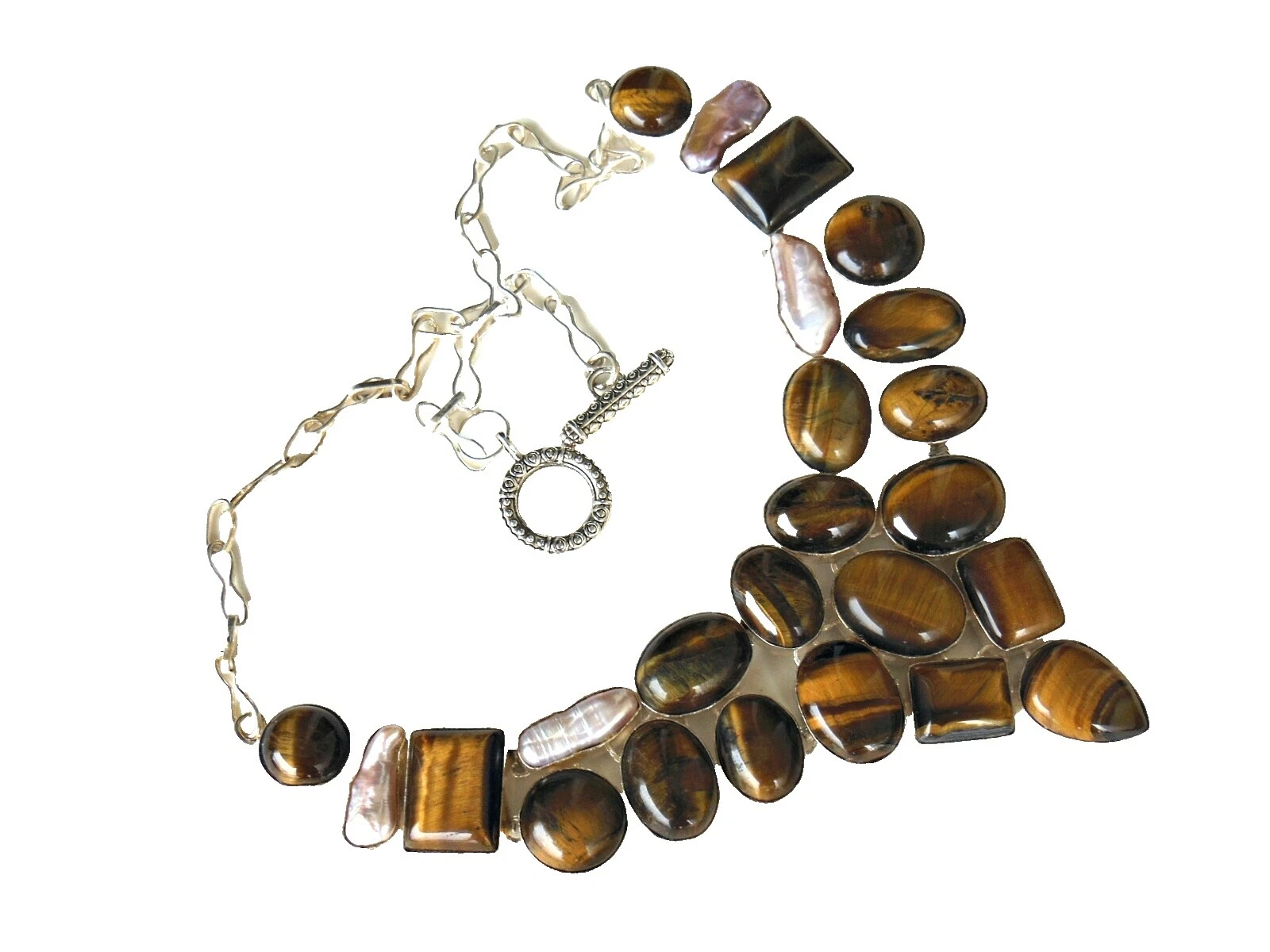 Piedra Ojo de Tigre Collares y colgantes hechos a mano