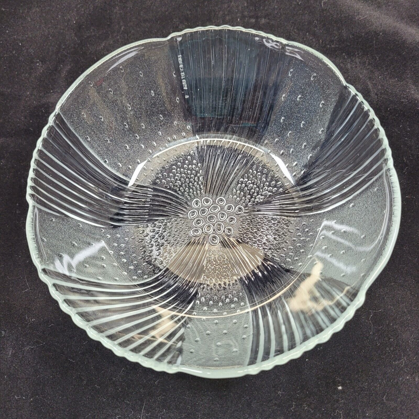 Vintage Libby Clear Glass Salad Candy Serving Dish Snack Bowl