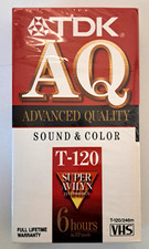 TDK AQ Advanced Quality Sound And Color VHS T-120 NEW / Sealed