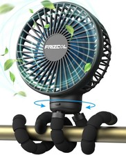 Stroller Fan Baby Portable Fans Rechargeable Battery Operated Fan Use 24Hrs Fan