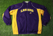 LOS ANGELES LAKERS NBA BASKETBALL DOUBLE SIDED JACKET ADIDAS ORIGINAL SIZE XL