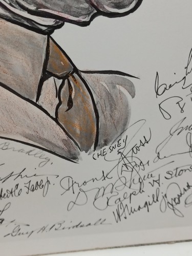Omar Bradley ++++ Autographed Chesney Drawn Portrait 1947 Washington D.C. JRR18 - Picture 2 of 9