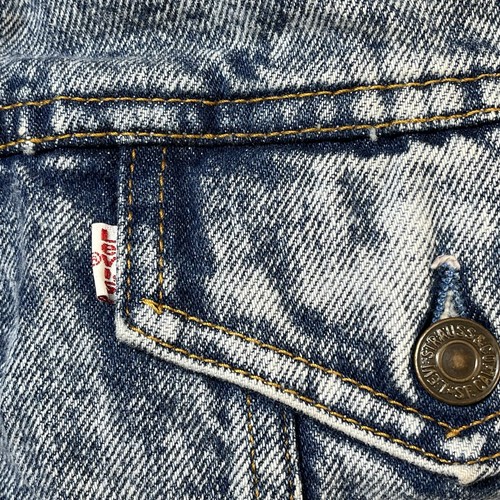 Levis VTG Hooded Jacket 75076-0219 Levi Strauss Sz XL Denim Hoodie Trucker - Picture 10 of 12
