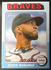 2024 Topps Heritage Mini Eddie Rosario #343 Blue Border 19/25 Braves