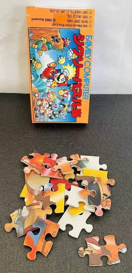MARIO BROS. Nintendo 2 Set Vintage Jigsaw Puzzle 12 Pcs Famicom 1983 Amada Boxed - Image 3 of 4