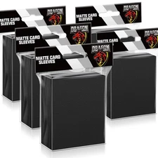 500 Pack Black Card Sleeves Toploaders Matte Protectors for Trading Cards