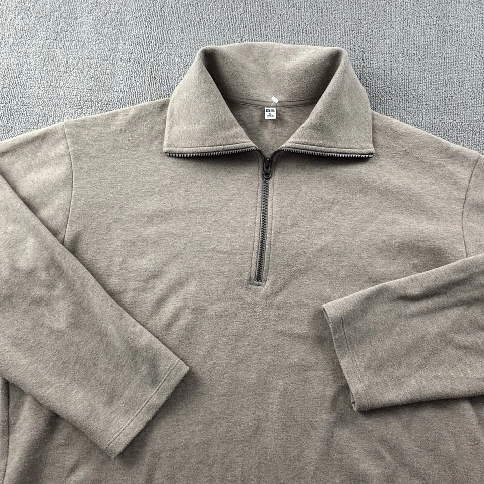 Uniqlo Suéter Adulto Extra Grande Bronceado Manga Larga Sudadera Informal Para Hombre Foto 3 de 4