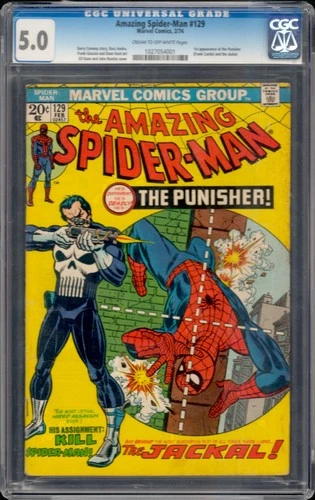 Amazing Spider-Man #129 Marvel Comics 1974 1st Appearance Punisher CGC 5.0