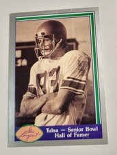 1989 Steve Largent Card #7 Pacific Trading Tulsa Senior Bowl Hall of Famer -Flaw