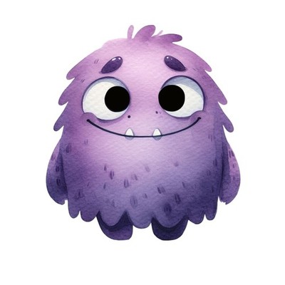 8x Sticker Monster Watercolour Car Sticker 9x9cm Colourful Funny Kids Decoration Set