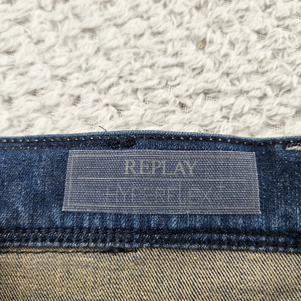 Pantalones de mezclilla Replay Anbass Hyperflex para hombre W29 L32 azul M 914.000.661 S23 Foto 4 de 4