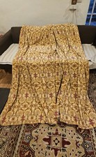 GORGEOUS VINTAGE EXTRA WIDE VELVET  DOOR CURTAIN YELLOW RED 1.8 L x 1.1 W