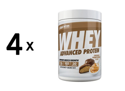 4 x Per4m Whey Advanced Protein (900g) Chocolate Peanut Butter (44,44 EUR/kg)