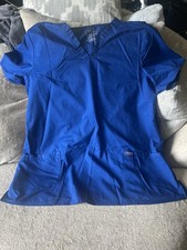 Cherokee Workwear Revolution Women s 2XL Blue V-Neck Solid Scrub
