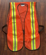 Hi-Vis Vest Orang w/lime/Silver Reflective - River City Garments V201R One Size
