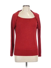 AB Studio Women Red Long Sleeve Top L