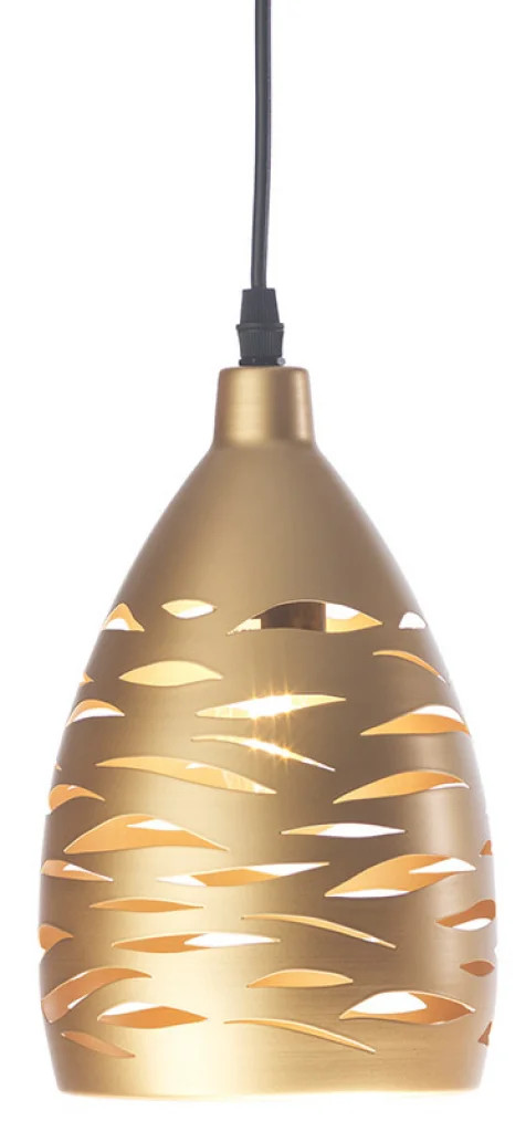 Ceiling Light Gold Arbar 150mm Oaks Lighting 5312/1 P GD
