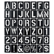 2 Inch Letter Stencils and Numbers, 42 Pcs Re...