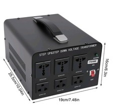 5000W Voltage Transformer Step Up/Down 110-240V with Circuit Breaker Protection