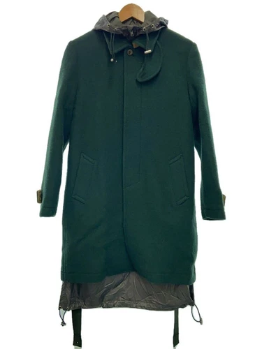 Sacai altro cappotto 1 lana verde tinta unita 14 00720M