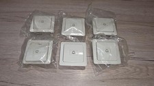 6 Stück Jung Wippe Abdeckung Symbol Klingel Taste ST550 creme weiß NEU OVP