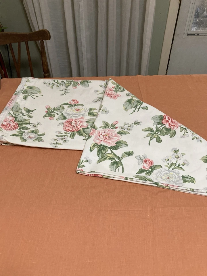 Cortina de Ducha de Algodón Rosa Cottage De Colección Tamaño Estándar Blanco Rosa Col Rosa Foto 2 de 3