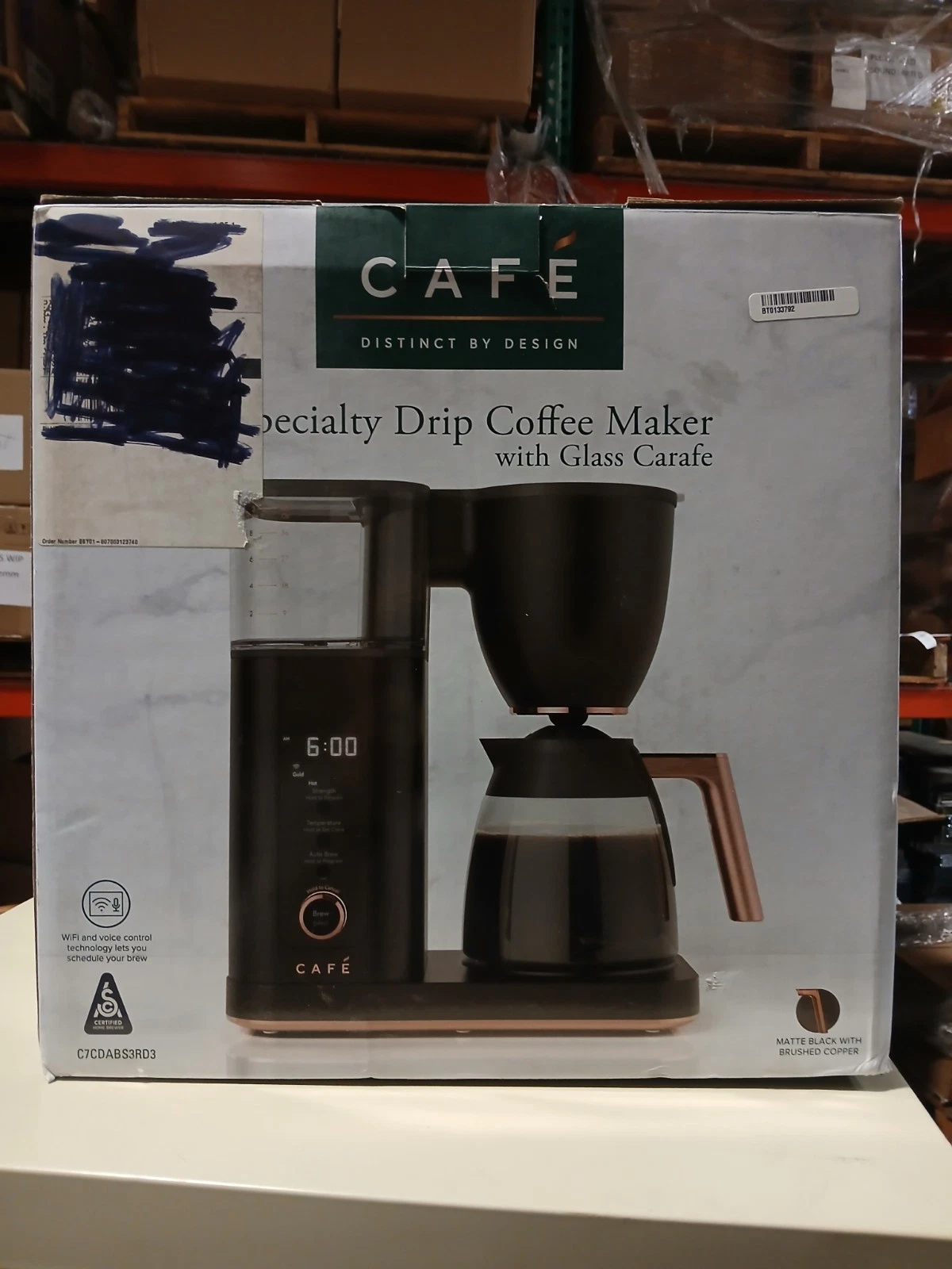 Café Specialty Drip 10-Cup Coffee Maker with WiFi - Matte Black C7CDABS3RD3