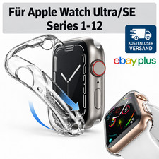 Silikon H&uuml;lle f&uuml;r Apple Watch 1-12 Ultra 38-49mm Schutzh&uuml;lle   Displayschutz