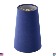 Aspen Creative 32084 Cobalt Blue Hardback Empire Lamp Shade - 4.25" Top, 6"