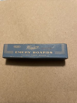 Vintage Flowery Emery Boards  #1050  4 New Boards