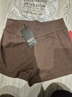 EGO Woman Ribbed Chocolate Shorts Size UK6 New with Tags