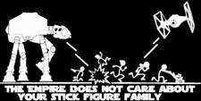 The Empire Doesnt Care About Your Stick Figure Family Decal Vinyl Sticker Au...