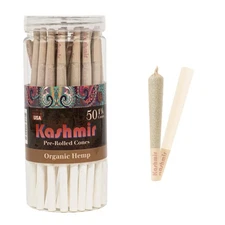 Pre Rolled Cones 1 1/4 Size Organic Slow-Burning Rolling Papers 50 Ct by Kashmir