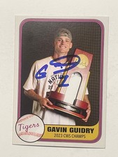 LSU Tigers GAVIN GUIDRY Signed Card