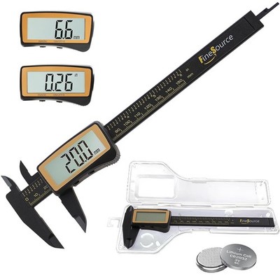 Large Screen Digital Caliper: 0-6 Inch/150mm Carbon Fiber, Metric/Inch Switch