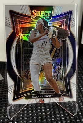 2025 Panini Select WNBA Kalani Brown WHITE PRIZM /99 #14 Mercury Concourse