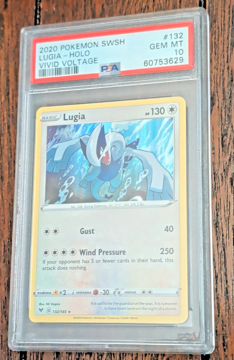 2020 Pokemon Sword & Shield Vivid Voltage Lugia Holo #132 Graded