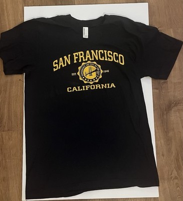 American Apparel Men's  Blue San Francisco CA Graphic Print Crew Neck T-Shirt M