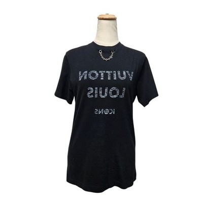 Louis Vuitton Black Reversed Signature Print Cotton T-Shirt Small Italy