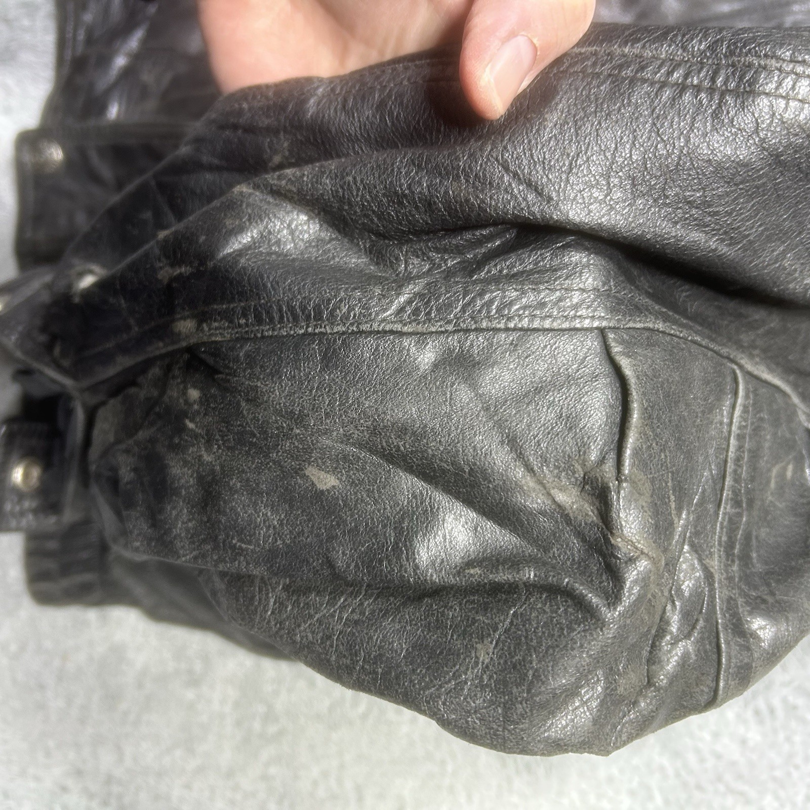 Vintage Wilsons Leather Bomber Jacket Mens MT TALL Distressed RARE SIZE /HOLES image 10