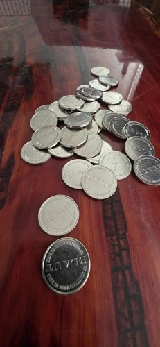 37 Lot ELAUT ANDAMIRO Silver Colored Gaming Arcade Token Coins