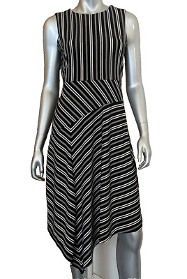 BANANA REPUBLIC Womens Navy Blue & White Striped Sleeveless Dress Size S Small