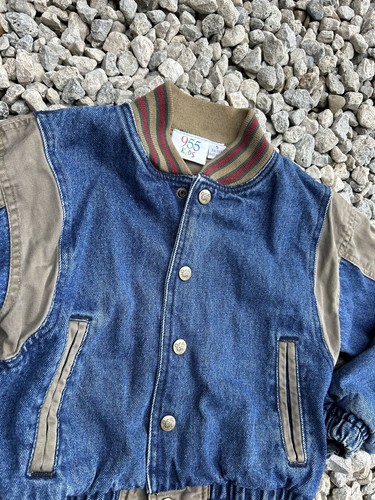 Vintage 90’s kids Fall denim Jean snap jacket sz 5 - Picture 2 of 3