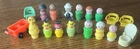 Vtg Fisher Price Little People Lot Of 18 Pieces Sesame Street Roosevelt Big Bird