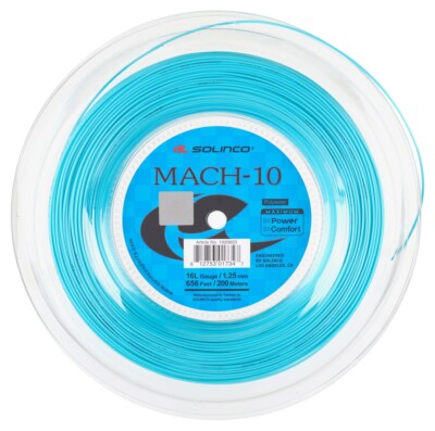Solinco MACH-10 Tennis Racket String 16L 1.25mm 656ft 200m Reel Blue | eBay