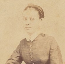 PORTRAIT OF YOUNG WOMAN W/ BEAUTIFUL DRESS - CORNING, NY